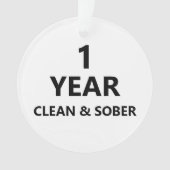 Saubere und nüchterne Erholung Weihnachten Ornament (Vorderseite)