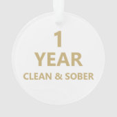 Saubere und nüchterne Erholung Weihnachten Ornament (Rückseite)