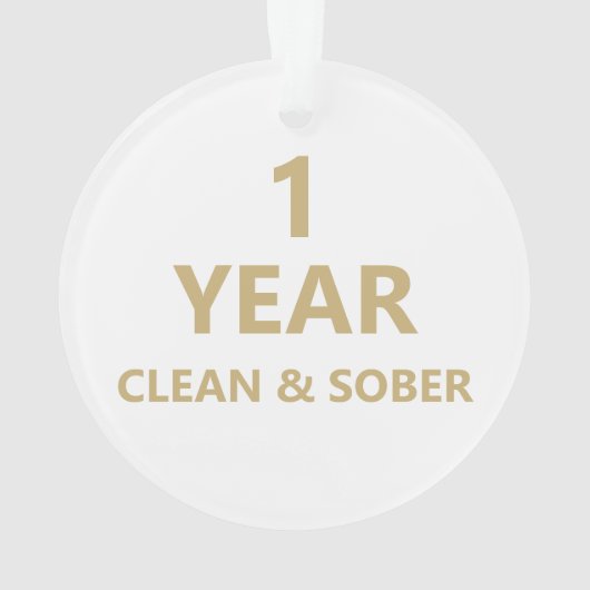 Saubere und nüchterne Erholung Weihnachten Ornament (Rückseite)