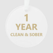 Saubere und nüchterne Erholung Weihnachten Ornament (Vorderseite)