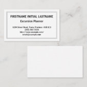 Saubere und Schlichte Visitenkarte des Ausflugspla (Vorne/Hinten)