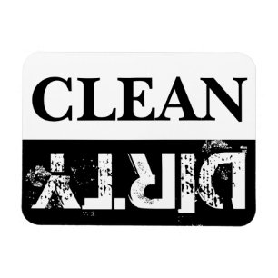 Saubere und schmutzige Geschirrspülmaschine Magnet