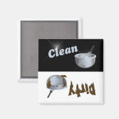Saubere und schmutzige Küche Geschirrspülmaschine  Magnet (Vorderseite/Rückseite)