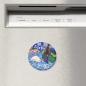 Saubere und schmutzige Vögel Magnet (In Situ (Geschirrspüler))
