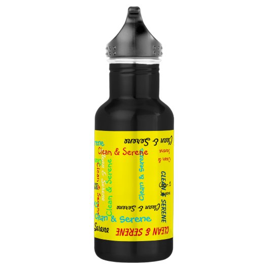 Saubere und serene, gelbe, Motivierend Trinkflasche (Rechts)
