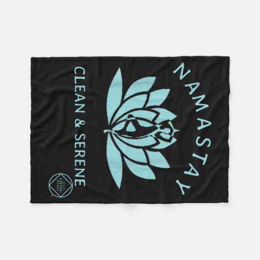Saubere und serene Yoga Narcotics Anonym Fleecedecke (Vorderseite (Horizontal))