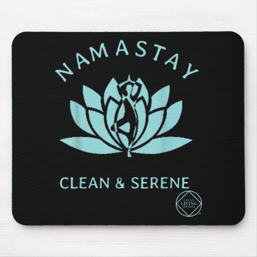 Saubere und serene Yoga Narcotics Anonym Mousepad (Vorne)