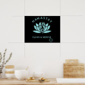 Saubere und serene Yoga Narcotics Anonym Poster (Küche)