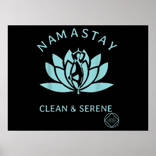Saubere und serene Yoga Narcotics Anonym Poster (Vorne)