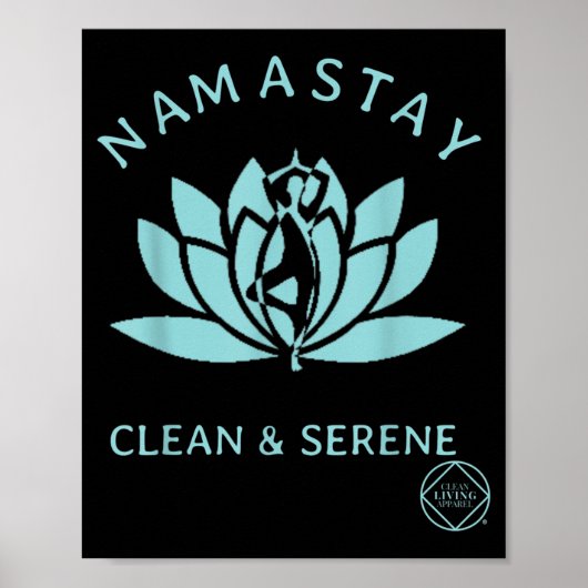 Saubere und serene Yoga Narcotics Anonym Poster (Vorne)