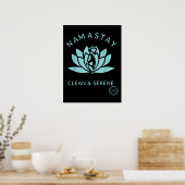 Saubere und serene Yoga Narcotics Anonym Poster (Küche)