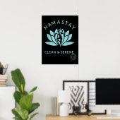 Saubere und serene Yoga Narcotics Anonym Poster (Heimbüro)