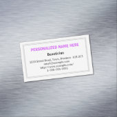 Saubere und untertriebene Beautician-Visitenkarte Magnetische Visitenkarte (Beispiel)