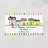 saubere Wartung handlicher Mann mieten einen Ehema Visitenkarte (Vorderseite)