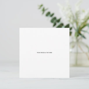 Saubere weiße minimalistische Dankeskarte für den