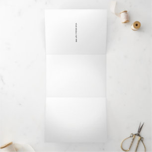 Saubere weiße minimalistische Dankeskarte für den Dreifach Gefaltete Karte