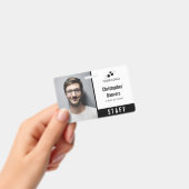 Saubere weiße Mitarbeiter-ID Logo hinzufügen Ausweis (Handheld)