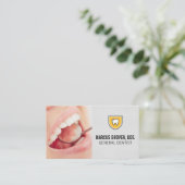 Saubere Zähne - Mundkontrolle Visitenkarte (Stehend Vorderseite)