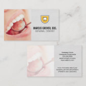 Saubere Zähne - Mundkontrolle Visitenkarte (Vorne/Hinten)