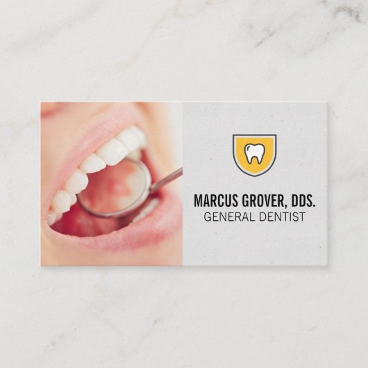 Saubere Zähne - Mundkontrolle Visitenkarte (Vorderseite)