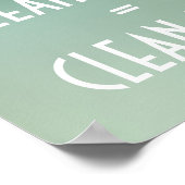 Saubere Zuhause gleicht sauberes und sauberes Post Poster (Ecke)