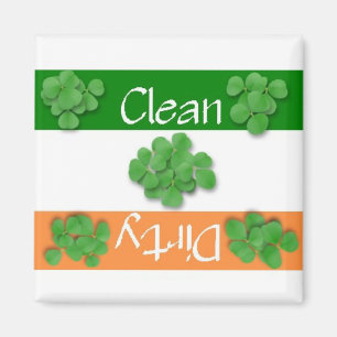 Sauberen oder schmutzigen St Patrick Magnet