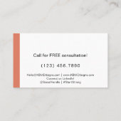 Sauberer, anreicherbarer Orangendienst Visitenkarte (Rückseite)