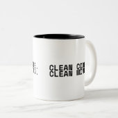 Sauberer Code, klarer Geist, Minimalist Zweifarbige Tasse (VorderseiteRechts)