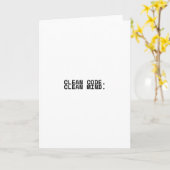 Sauberer Code, sauberer Geist, minimalistischer Gr Karte (Gelbe Blume)
