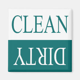 Sauberer, dreckiger Aquamariner Spülmaschinenmagne Magnet