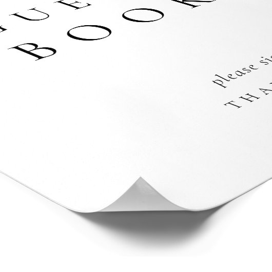 Sauberer einfacher Minimal-Wedding-Gast Poster (Ecke)