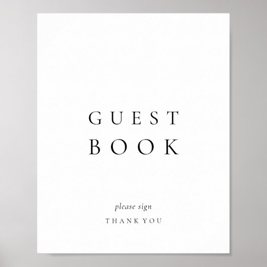 Sauberer einfacher Minimal-Wedding-Gast Poster (Vorne)