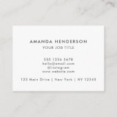 Sauberer einfacher QR-Code Werbung schwarz & weiß Visitenkarte (Rückseite)