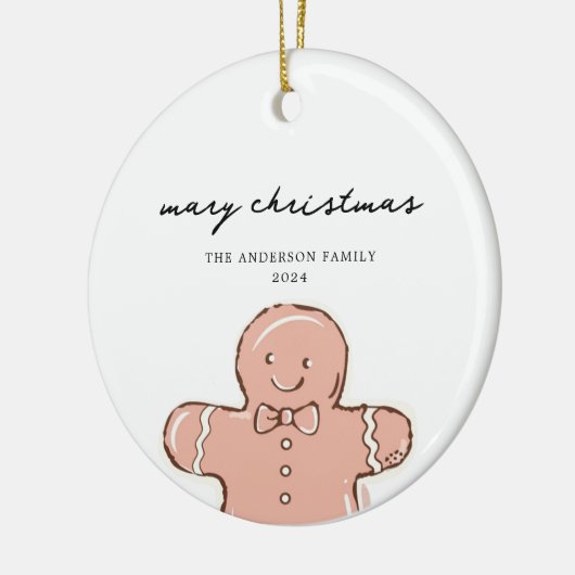 Sauberer froher Weihnachtsmann Keramik Ornament (Links)