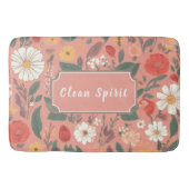 Sauberer Geist Blumenmuster Bath Mat Badematte (Vorderseite)
