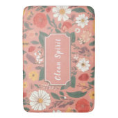 Sauberer Geist Blumenmuster Bath Mat Badematte (Vorderseite Vertikal)