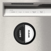 Sauberer Geschirrspüler-Magnet (auf schwarz) Magnet (In Situ (Geschirrspüler))