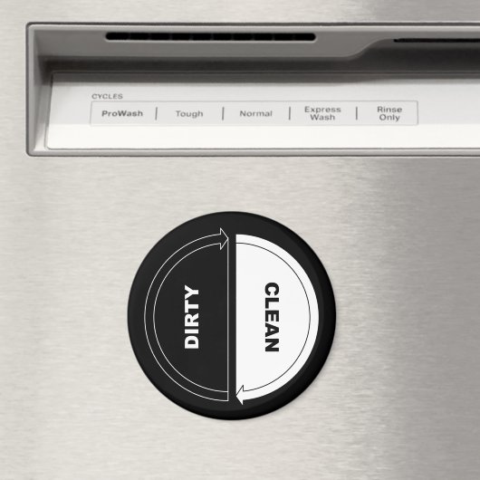 Sauberer Geschirrspüler-Magnet (auf schwarz) Magnet (In Situ (Geschirrspüler))