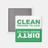 Sauberer Geschirrspüler-Magnet (grün) Magnet (Vorderseite/Rückseite)