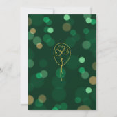 Sauberer grüner einfacher Bokeh St. Patricks Tag Einladung (Rückseite)