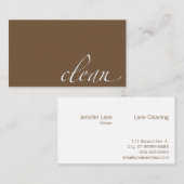 Sauberer Haus putzender Reiniger Visitenkarte (Vorne/Hinten)