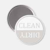 Sauberer, hellbeige Spülmaschinenmagnet Magnet (Vorderseite/Rückseite)