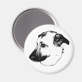 Sauberer Kontrast, Hundemagnet Magnet (Vorderseite/Rückseite)