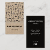 Sauberer Minimal Barber Barbershop Visitenkarte (Vorne/Hinten)