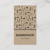 Sauberer Minimal Barber Barbershop Visitenkarte (Vorderseite)