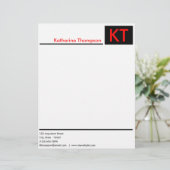 Sauberer, minimaler Briefkopf (Stehend Vorderseite)