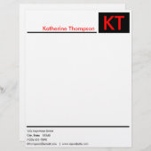 Sauberer, minimaler Briefkopf (Vorne/Hinten)