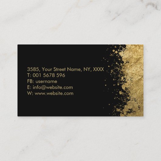 Sauberer, minimaler, gebürsteter Spritzer Visitenkarte (Rückseite)