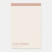 Sauberer minimalistischer Antik-Orange- und Blassp Post-it Klebezettel (Vorderseite)