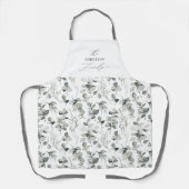 Sauberer, moderner und eleganter botanischer grüne schürze (Vorderseite)